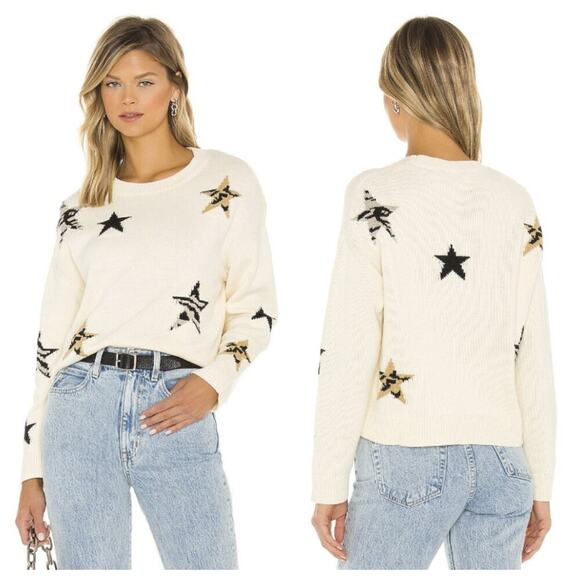 Rails Women's Perci Star Jumper Sweater Neutral Animal Star Size M - Picture 1 of 9